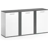 Vicco Kommode Novelli Anthrazit 40 x 80 cm mit Türen, Model 32094