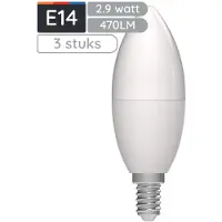 Avide E14 LED Lampe 2,9W B35 Energieeffizient + Hohe Lichtausbeute 470lm 3 Stück