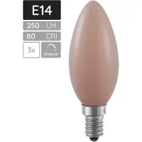 SPL E14 LED Filamentlampe C35 4,5W 1900K Extra Warmweiß Dimmbar 3 Stück