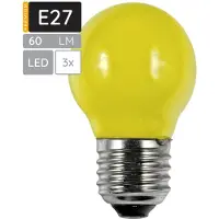 SPL E27 LED Filamentlampe G45 1W Gelb 3 Stück