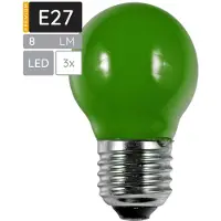 SPL E27 LED Filamentlampe G45 1W Grün 3 Stück