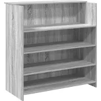 vidaXL Empfangstheke Grau Sonoma 100x50x103,5 cm Holzwerkstoff