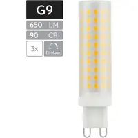 SPL G9 LED Röhrenlampe 6W 650lm 2700K Warmweiß 230V Dimmbar Mattiert 3 Stück