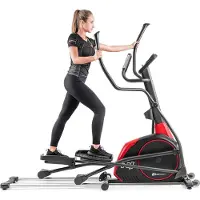 Hop-Sport Crosstrainer HS-095CF Ellipsentrainer mit 32 Widerstandsstufen, LCD-Display Tablet-Halterung, Crosswalker bis 135 kg, Ganzkörpertraining