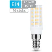 Modee Lighting E14 LED Dunstabzug Lampe 4,3W 450lm 2700K Warmweiß 230V 16 Stück