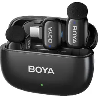 Boya Mini, Lavalier-Mikrofon, Kondensatormikrofon, Omnidirektional, 20 - 20000 Hz, Kamera-Montageaufnehmer, Schwarz