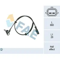 FAE ABS Sensor Raddrehzahl Hinten Links für RENAULT Clio III Schrägheck (BR0/1, CR0/1) 78411