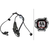Hella Sensor Raddrehzahl 2-polig Hallsensor 1.033 mm Kabel für u.a. TOYOTA CAMRY