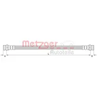 METZGER Autoteile Bremsschlauch [Hersteller-Nr. 4111395] für Kia