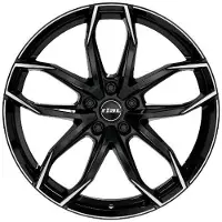 Rial Lucca Alufelge 8x18 Zoll ET33 5x110 mm Zentrierung 65.10 mm Schwarz frontpoliert