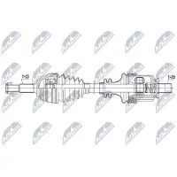 NTY NPW-RE-093 Antriebswelle Vorne Links für RENAULT MEGANE II Coupé-Cabriolet (EM0/1) MEGANE II Kombi (KM0/1) MEGANE II (BM0/1, CM0/1)