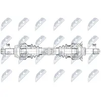 NTY NPW-BM-085 Antriebswelle Hinten Links für BMW 7 (F01, F02, F03, F04) 5 GT (F07) 6 Gran Coupe (F06) 6 Coupe (F13) 6 Cabrio (F12)