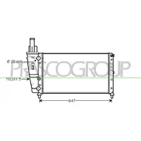 PRASCO FT132R003 Kühler Wasserkühler Motorkühler für FIAT PUNTO (176) PUNTO Cabriolet (176C) für LANCIA Y (840A)