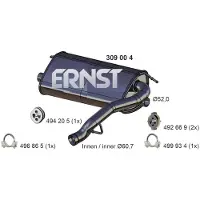 ERNST Endschalldämpfer 309004 für FORD