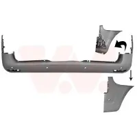 VAN WEZEL Heckstoßstange Stoßfänger Hinten passend für MERCEDES-BENZ V-Klasse (W447) VITO Tourer (W447) Marco Polo Camper (W447) EQV (W447)