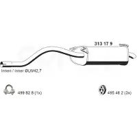 ERNST 313179 Endschalldämpfer für FORD KA (RB) Auspuff
