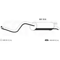 ERNST 551106 Endschalldämpfer für FIAT PUNTO (188) Auspuff