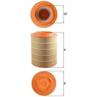 MAHLE ORIGINAL Luftfilter lx4076 319mm für Iveco