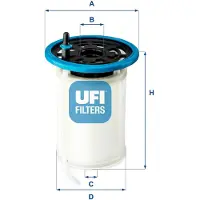 Ufi Kraftstofffilter 26.H2O.00