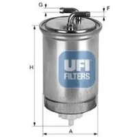 Ufi Kraftstofffilter 24.435.00 für HONDA CIVIC VII Hatchback (EU, EP, EV) Filtereinsatz
