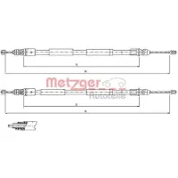 METZGER Seilzug, Feststellbremse 11.6771