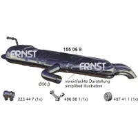 ERNST 155069 Endschalldämpfer für VW Golf V Schrägheck (1K1) Auspuff
