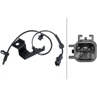 Hella Sensor Raddrehzahl 2-polig Hallsensor 521 mm Kabel für u.a. FORD MONDEO