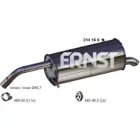 ERNST Endschalldämpfer 314169 für FORD