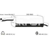 ERNST 313193 Endschalldämpfer für FORD Fiesta Mk5 Schrägheck (JH1, JD1, JH3, JD3) Auspuff