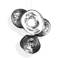 Tom Dixon Melt Chandelier Small LED-Pendelleuchte-Silber-mit LED (3000K)