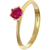 Trendor 68772 Damenring Gold 333/8K mit synthetischem Rubin Ø 4,5 mm