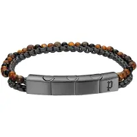 Police PEAGB0039701 Herrenarmband Edelstahl mit Tigerauge Double Impact