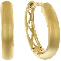 Trendor 68753 Ohrringe Gold 333/8K Matt Creolen Ø 15 mm
