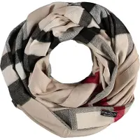 Fraas Schal Cashmink Scarf with Plaid Beige