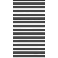 vidaXL Doppelrollo Schwarz 130x200 cm Stoffbreite 125,9 cm Polyester