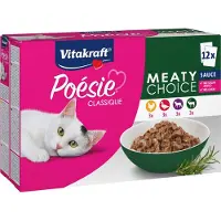 Vitakraft Poésie Classique Meaty Choice in Sauce Nassfutter Katze (12 x 85 g)