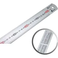 FAMEX Shinwa 13048 Lineal aus Edelstahl 100 cm - mit 0,5mm Skala