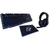 Rebeltec SHERMAN, Volle Größe (100%), Kabelgebunden, USB, QWERTY, Schwarz, Maus enthalten