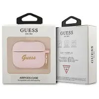 GUESS Guapsssi Airpods Pro Fall rosa/rosa Silikon Vintage Script