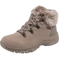 SKECHERS Winterstiefeletten FALLS FINEST Damen Leder & Textil Taupe Größe: 38