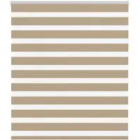 vidaXL Doppelrollo Sandbraun 135x100 cm Stoffbreite 130,9 cm Polyester