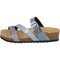Lico NATURAL GLITTER Damen Pantoletten, Anthrazit, 36 EU