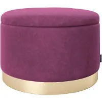 Playboy Pouf "SUE", Abnehmbarer Deckel, innen Stauraum für Decken, Kissen und Sonstiges