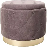 Playboy Pouf "LIZ", Abnehmbarer Deckel, innen Stauraum für Decken, Kissen und Sonstiges