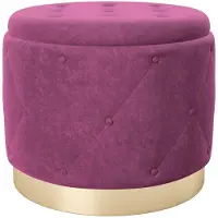 Playboy Pouf "LIZ", Abnehmbarer Deckel, innen Stauraum für Decken, Kissen und Sonstiges