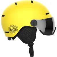 Salomon Skihelm Orka Visor Kinder Vibrant Yellow-53 - 56 cm