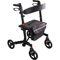 RIDDER Rollator Gehhilfe Comfort Plus zusammenklappbar Stock- und Becherhalter