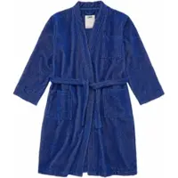 OAS Bademantel Aquatic Pepper Velours Robe Unisex Blue-S/M