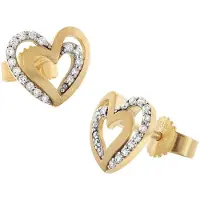 GLIZZ GL8841 Damen-Ohrringe Gold 333/8K Zirkonia Ohrstecker