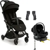 Beemoo Easy Fly Lux 4 Buggy inkl. Route i-Size Babyschale & Basis, Jet Black/Black Stone